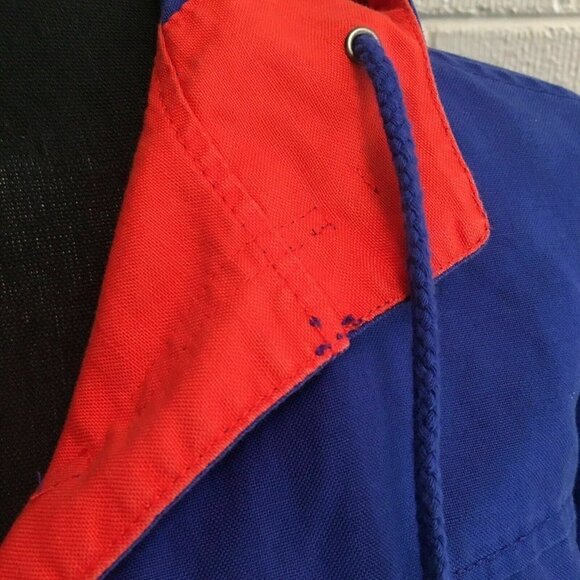 J.CREW Canvas Army Jacket Womens Size XXS 2XS Hooded Cotton Utility Colorful - Picture 12 of 12